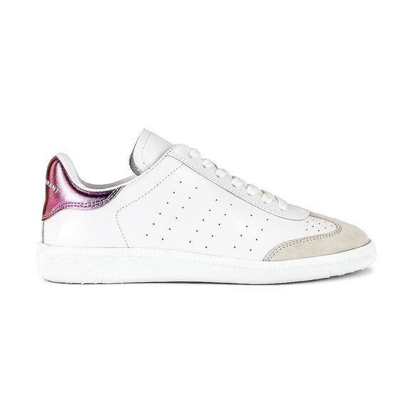 Isabel Marant Shoes - Isabel Marant Classic White & Pink Metallic Bryce Sneakers Size 40 EU / US 10